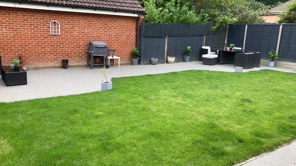 This is a photo of a Resin patio carried out in a district of Preston. All works done by Preston Resin Driveways