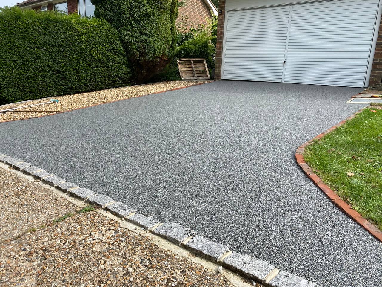 This is a photo of a new resin bound driveway carried out in Preston. All works done by Preston Resin Driveways